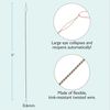 The Beadsmith Basic Elements Collapsible Eye Needles – 5 Inch Long – Flexible Twisted Wire – Large Eye, Easy to Thread – 4 Extra Heavy Needles