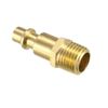 sourcing map High-Flow Plug, Brass Quick Coupler Plug Air Hose Fitting Quick-Connect Fitting, 1/4" NPT Male Plug