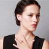 Uloveido Red Solitaire Crystal Skull Shape Gothic Statement Ring for Women Y193