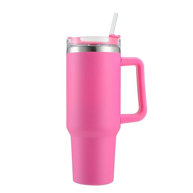 Mug With Handle Cafe Insulated Tumbler Straw Stainless Steel