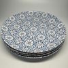 8 Pc Blue Malta Tile Pattern Melamine Plate & Bowl Set 4 Plc Settings Rachel Ray