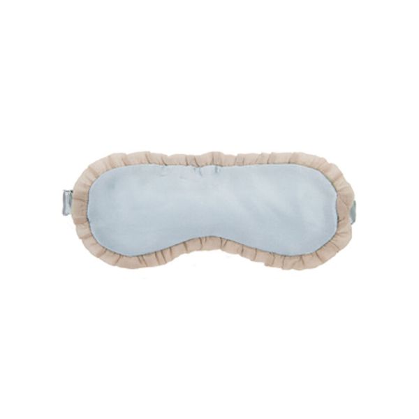 Bella il Fiore Gray/Blue Silk Sleep Mask