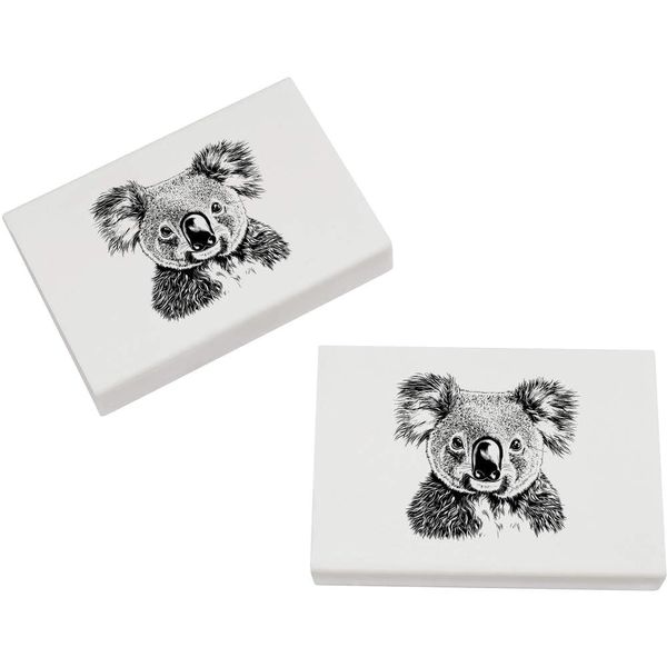 2 x 45mm 'Koala Portrait' Erasers/Rubbers (ER00046948)