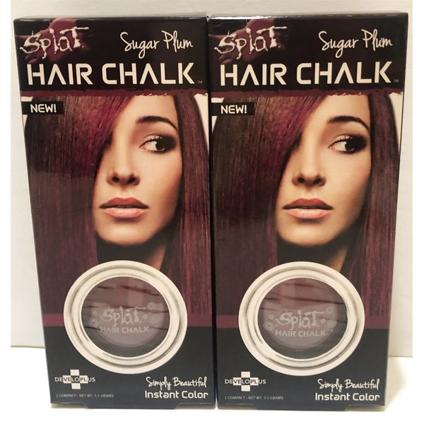 Splat Sugar Plum Instant Color Hair Chalk - Set of 2