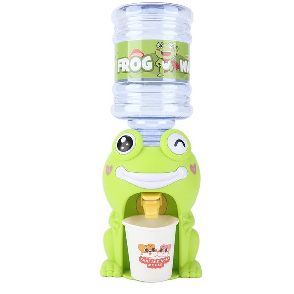 Children Water Dispenser Toys, Mini Fun Water Dispenser Cute Shape Easy Use Children's Mini Water Dispenser Suitable for Children's Birthday Toys Christmas Gifts(Window box/playful frog)