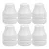 Veemoon 6pcs Wood Window Blind Cord Knobs, White Blind Pull Cord Ends Tassel Window Rope Connector Pull Ends Replacement - Four Hole Tassel Knobs - for Various Shades and Curtains