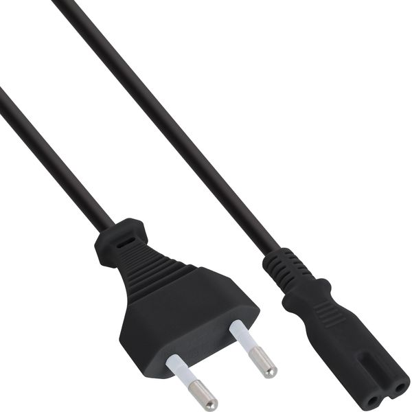 InLine 16654K Netzkabel, Netzstecker auf Euro 8 C7 Stecker, 10m