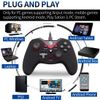 IFYOO V-one Wired USB Gaming Controller Gamepad Joystick für PC (Windows XP/7/8/10/11) & Steam & Android & PS3 - Rot
