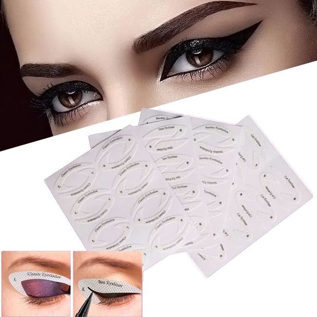 Eyeliner Schablone Lidschatten Schablone Eyeliner Schablonenkarten Eyeliner Sticker Kit Augen Make up Schablone Winged Eyeliner Tape