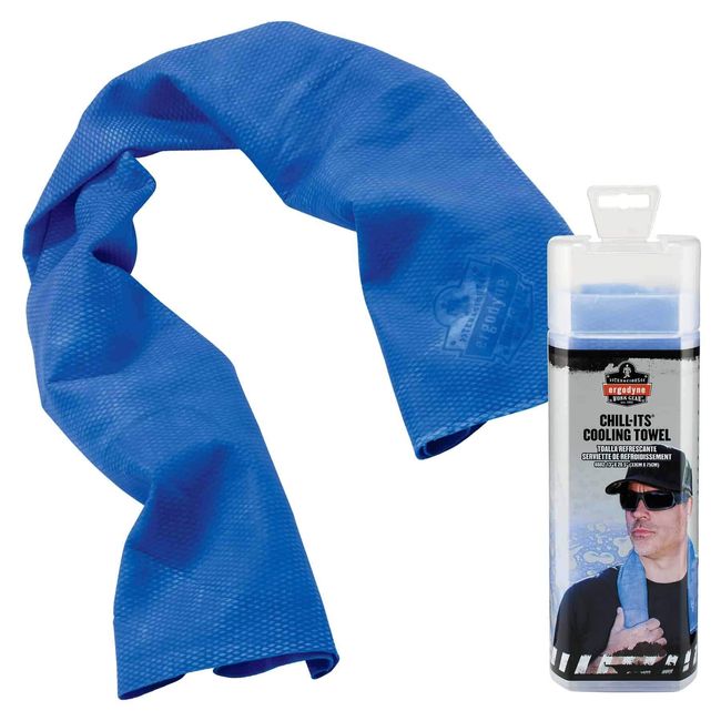 Ergodyne Chill-Its 6602 Evaporative Cooling Towel, Blue