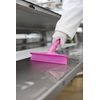 Vikan 71251 Rubber Polypropylene Frame Bench Single Blade Squeegee, 10", Pink