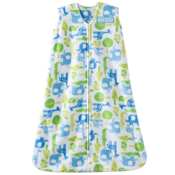 Halo Sleepsack Microfleece Wearable Blanket, Blue Jungle Tree, Small