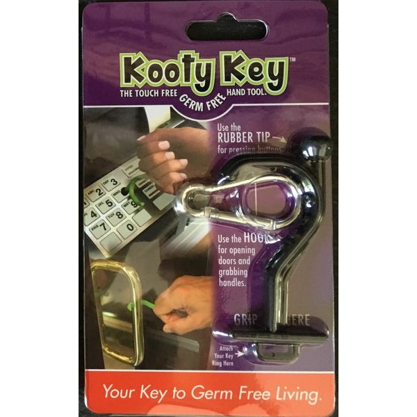 Kooty Key BLACK Hands Free Utility Tool No-Touch Fight Germs