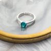 Philip Jones Blue Adjustable Crystal Ring Created with Zircondia® Crystals