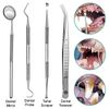 Dental Pets Teeth Cleaning Dog Tooth Scraper Pick Calculus Plaque Floss 4 Pc Kit