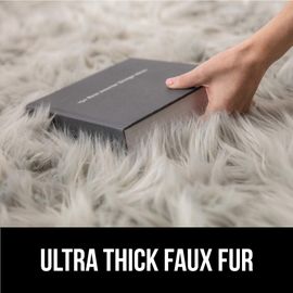 Gorilla Grip Soft Faux Fur Area Rug, Washable, Shed and Fade Resistant,  Dots Underside, Fluffy Shag Indoor Bedroom Rugs, Easy Clean, for Living  Room