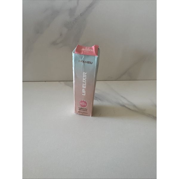 Sacheu Lip Elixir Glaze 02 Bunny Tongue Pink 3-in-1 Balm Oil Gloss 0.12oz 3.5ml