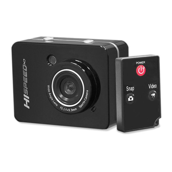 Pyle Hi Speed Sports Action Camera - HD 1080P Mini Camcorder w/ 12 MP Cam, 2.4" Touch Screen USB SD Card HDMI, Battery - Waterproof Case, USB Cable, Wireless Remote Control, Mount PSCHD60BK (Black)