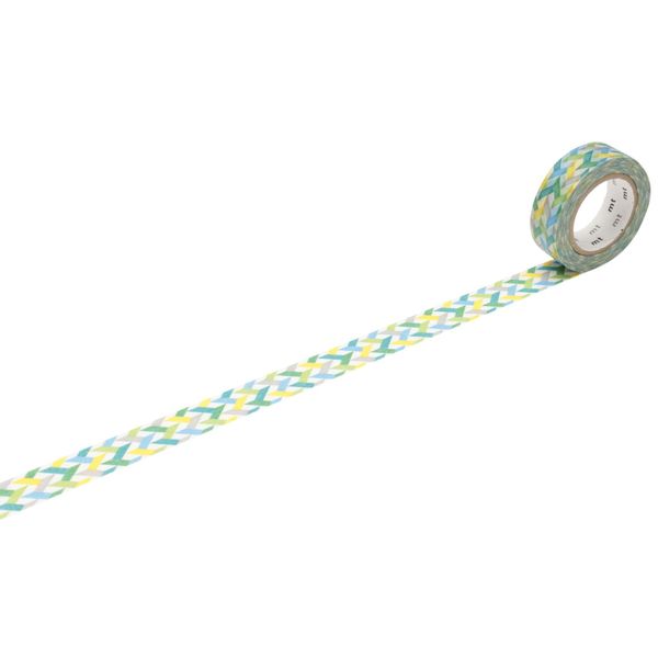 mt Washi Masking Tape Klebebandrolle Slash Green