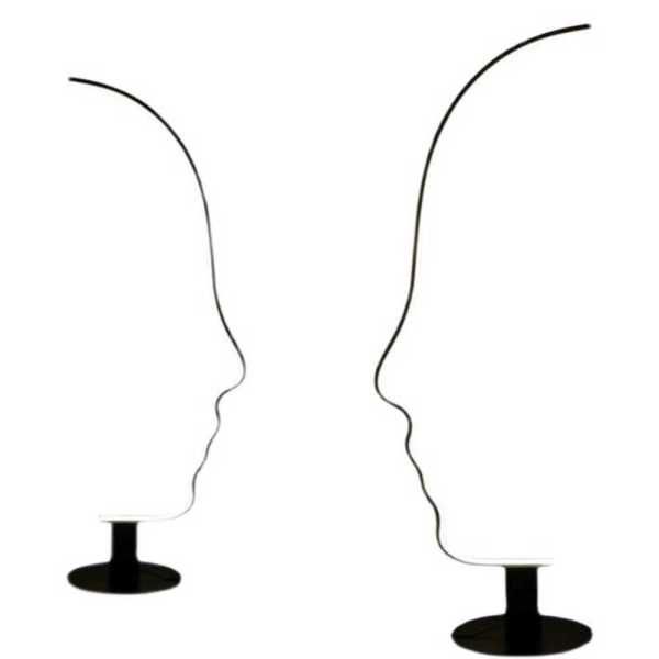 Face Face Line Lighting Chin Lamp Mood Light Ornament Shape Cafe