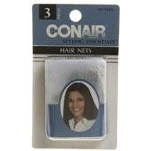 Conair 55332 3 Piece Brown Hair Net, 0.3 Ounce (Pack of 12)
