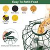 Wild Bird Feeder Squirrel-Proof Chew-Proof Metal Hanging Seed Feeder Portable