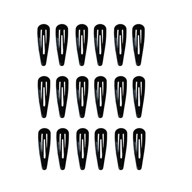 20 Pack Hair Clips, 2 Inch Metal Hair Clips, Kids Barrettes Girls' Hair Accessories, Barrettes Women Metal Snap Hair Clips Accessories Non-Slip Black