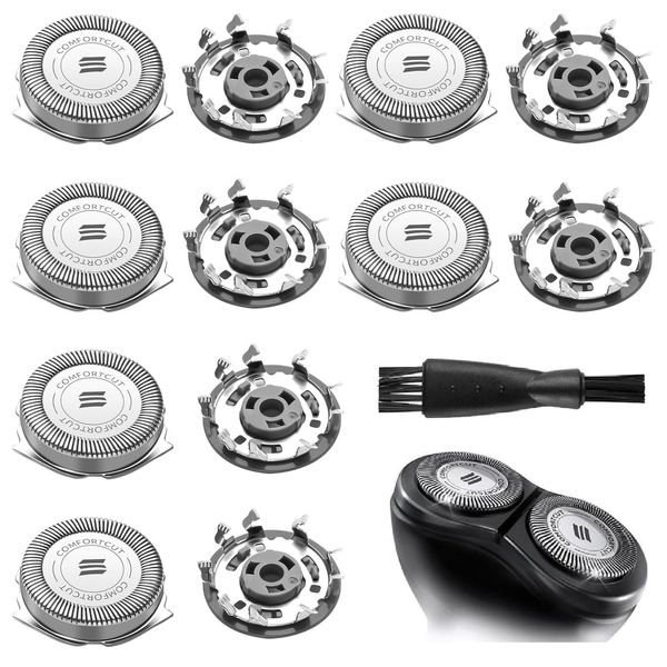 6 Pack Replacement Shaver Heads for Philips, Series 1000, 2000, 3000, 5000 Replacement Blades for Philips with Cleaning Brush, Compatible with Phillips Series AT8xx/AT7xx/PT8xx/PT7xx