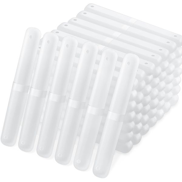 60 Pieces Plastic Toothbrush Holders Portable Travel Toothbrush Case Cover Protector Toothbrush Case Holders for Indoor Outdoor Travel Trip Home Camping School (Clear)