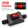 EATAKWARD 20A 125V AC Inline Switch, IP66 Waterproof DPST Inline Cord Switch with Red Rocker Button (ON/Off Switch)