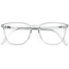 GAWK Type K Transparent Square Trapezoid Reading Glasses with Pouch Case