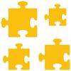 Plexiglas® Cut 3-50 cm - Puzzle Yellow, Size: 11 cm, Pack of 1