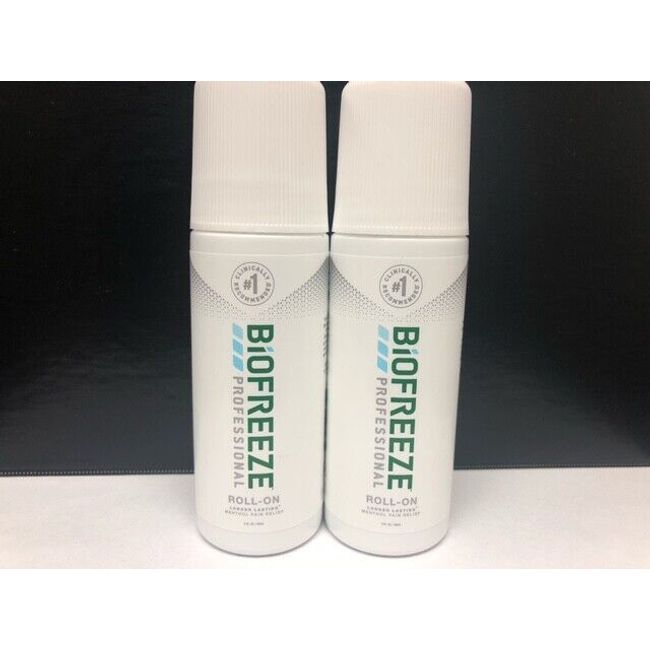 New Biofreeze Professional 3oz Roll On Pack of 2.. Depend on US!!!! Exp 12/24