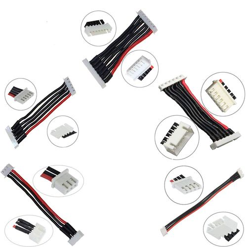2S/3S/4S/5S/6S Battery Balance Charger Silicone Wire Extension Lead JST-XH Connector Adapter Plug Battery Wire Balance Leads Extension Cable for Li-Po Batteries 200mm 22AWG(Each Size 2pcs)
