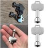 TorSor 5 Pack Trash Can Key Utility Keys Triangular Socket Key Electrical Cabinet Key Triangle Spanner for Garbage Can Lock Elevator Door Gas Water Plumbers Meter Box