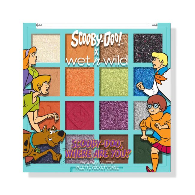 Wet n Wild Scooby-Doo Where are You?, 16-Shade Eye & Face Palette, Richly-Pigmented with Mix of Mattes, Sparkly Shimmer and Satin Finishes, Buildable and Blendable