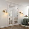 Lighting Mid Century Modern Wall Mounted Bedside Lamp Brass Gold Wall Sconce Gla