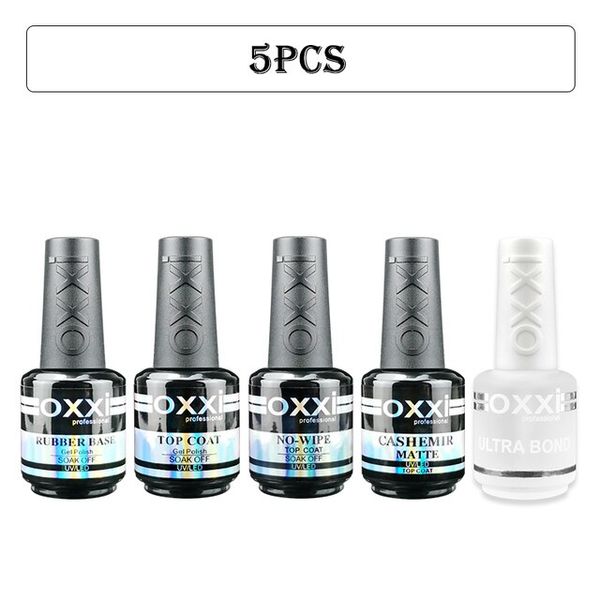 OXXI-Gel Nail Polish Base and Top Coat Wipe-Free Kit Gel Varnish Set Semi-permanent Rubber UV Acid Primer for Manicure