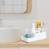 Toothbrush and Toothpaste Holder Bathroom Organizer Countertop Multifunctional