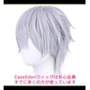 CaseEden 6078 Premium Cool Short Hair Wig, Silver, Silver, Silver