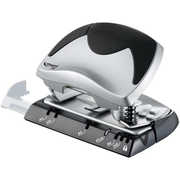 Maped Ergologic Two Hole Punch, (15 sheets) (Assorted Colours)