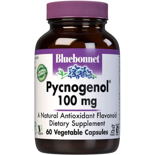 BlueBonnet Pycnogenol Vegetarian Capsules, 100 mg, 60 Count