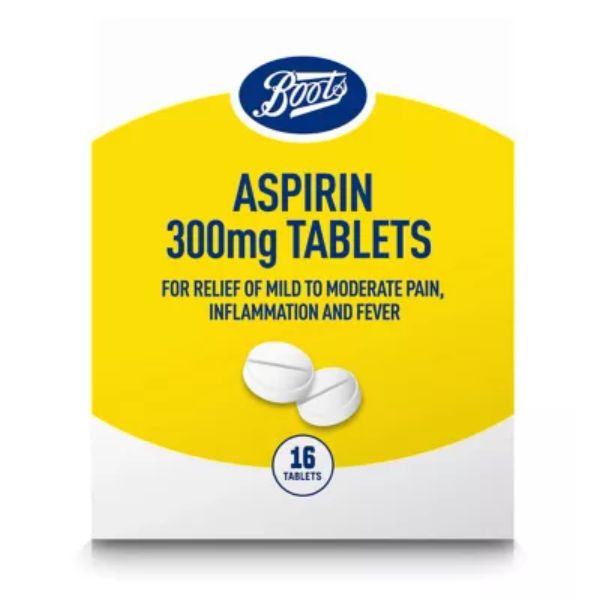 Boots Aspirin 300mg Tablets 16s