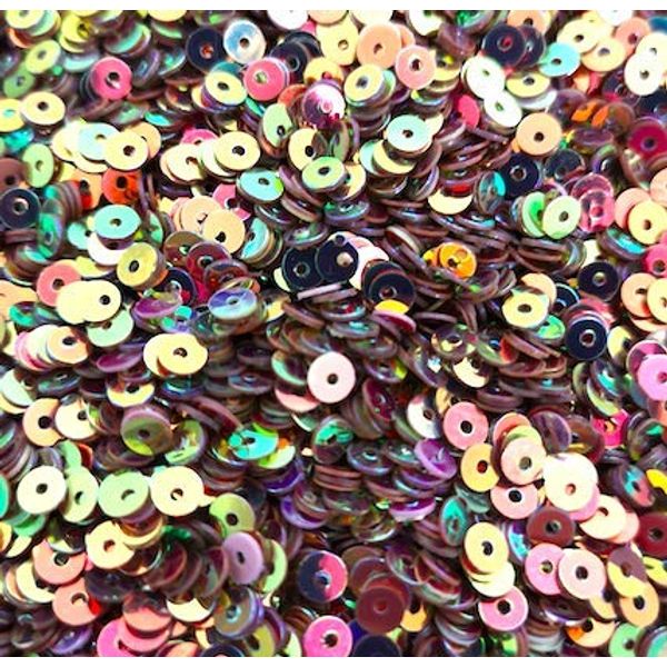 4mm Round AB Translucent Metallic Opaque Craft Sequins Assorted Colours (Gold/Rose Gold/Blush AB)