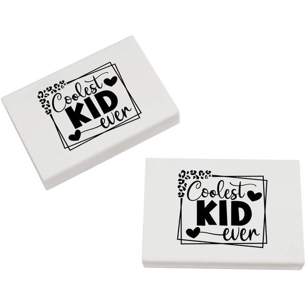 2 x 45mm 'Coolest Kid Ever Text' Erasers/Rubbers (ER00046808)