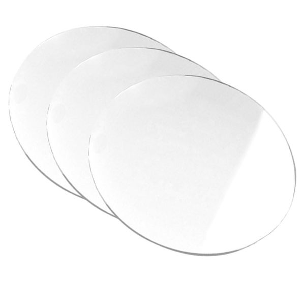 Gativs Rund Acrylglas Platte 3 Stück Klare Acrylplatten Runde Acryl Kreisscheiben-Platte rund Transparent Rund Cake Boards für Malerei Bilderrahmen DIY Bastelanzeige,24CM