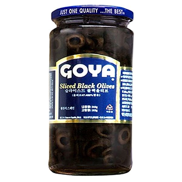 Pickled Goya Sliced ​​Black Olives, 344g, 1 ea