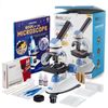 AMSCOPE-KIDS 40X-1000X Dual Illumination Microscope + Slide Prep Kit & Book
