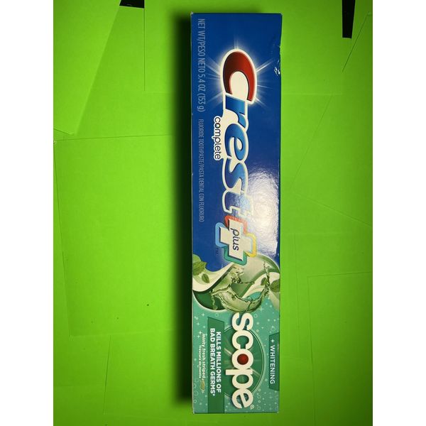2 ~ CREST Complete Plus Scope + Whitening Toothpaste Large 5.4oz ea.
