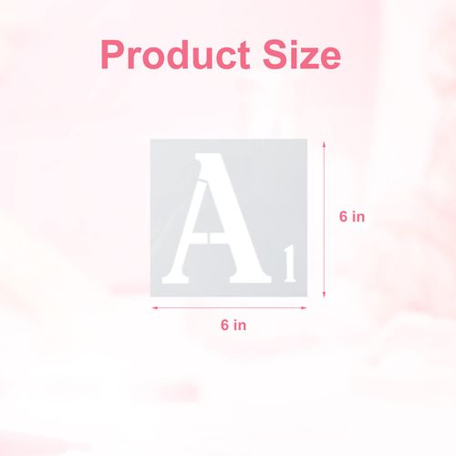 AIEX 27pcs Stencils, 6 Inch Reusable Plastic Stencils for Painting on Wood Letters and Numbers Stencils Alphabet Stencils for Wall Art Drawing Craft DIY Writing